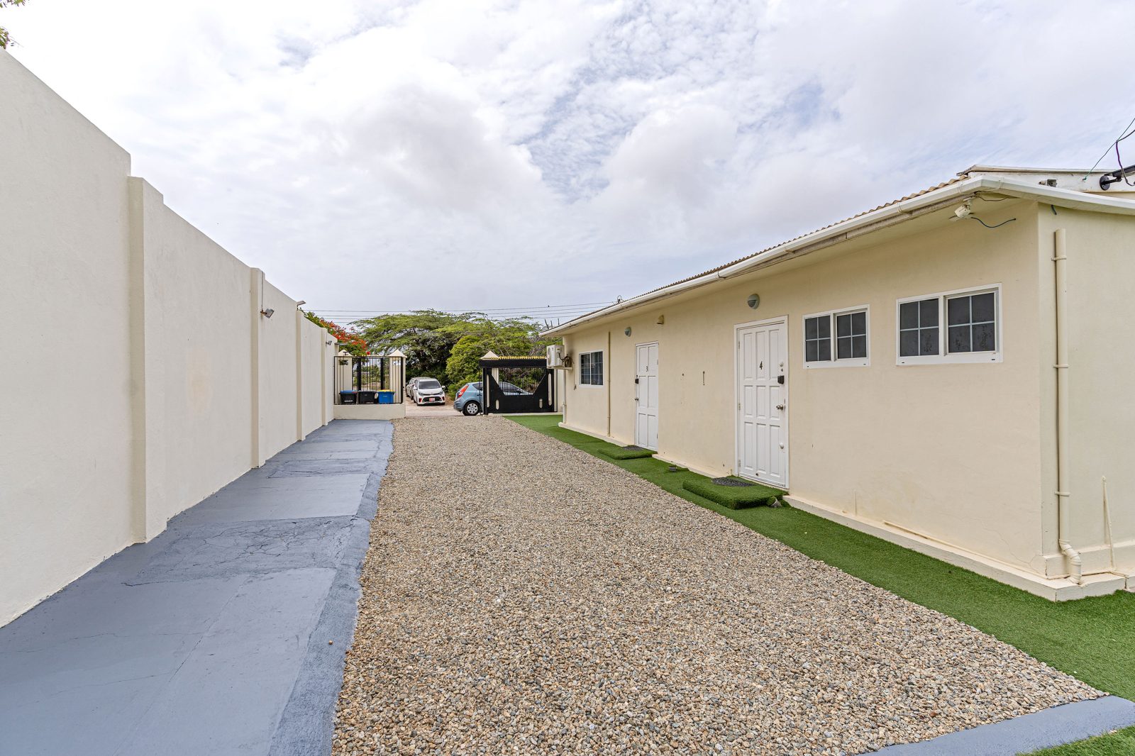 Garden pathway to the apartments