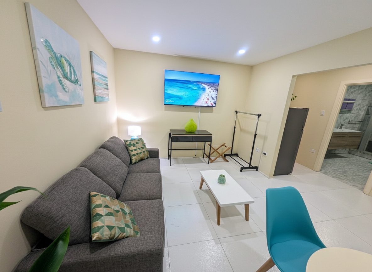 Apartment 7 · living room with sofa bed