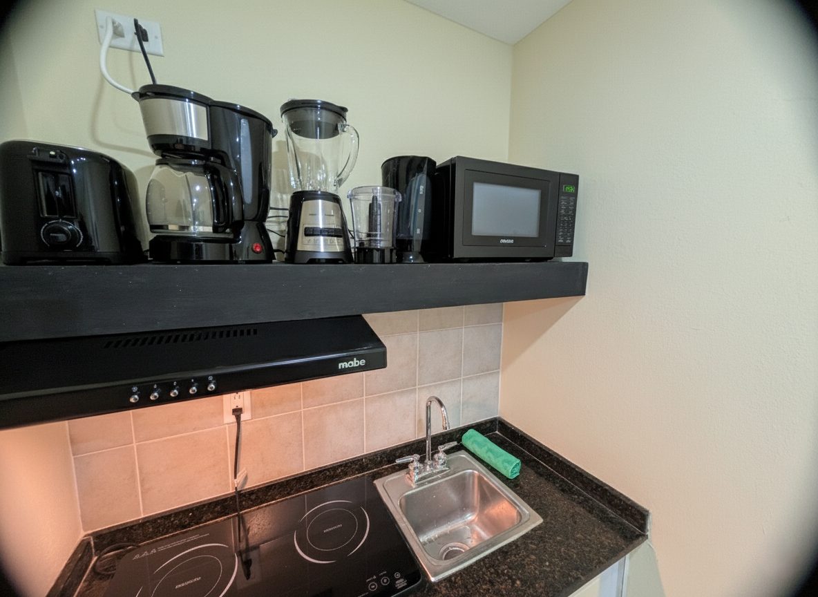 Apartment 7 · kitchen and coffee station